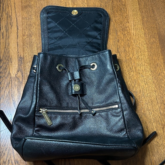 Michael Kors Black Backpack and Wallet with Gold Accents Set - Picture 8 of 16